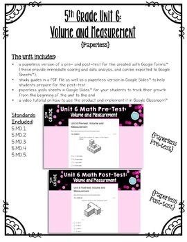 math 1 geometry worksheets grade Math Pack Test Unit and 6 Grade {Paper/Pencil 5th