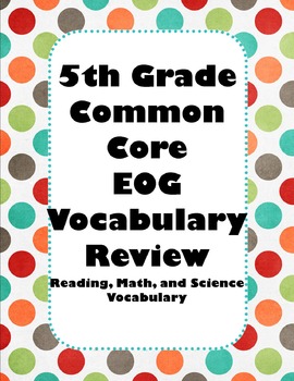 Preview of 5th Grade Common Core Vocabulary Review