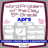 Word Problems 5th Grade, April, Spiral Review, Distance Learning