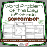 Word Problems 5th Grade, September, Spiral Review, Distanc