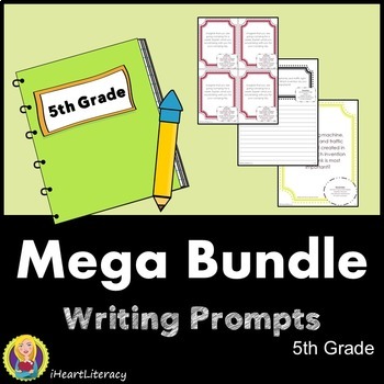 Preview of Writing Prompts 5th Grade Common Core Year Long Mega Bundle