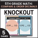 5th Grade Comparing & Ordering Decimals Games - Digital Ma