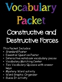 5th Grade Constructive and Destructive Forces Vocabulary Packet