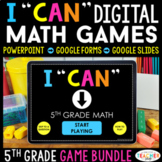 5th Grade DIGITAL Math Games BUNDLE - Math Centers & Test 