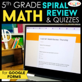 5th Grade DIGITAL Math Spiral Review | Google Classroom Ho