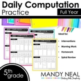 5th Grade Daily Computation Math Practice/ Spiral Review /
