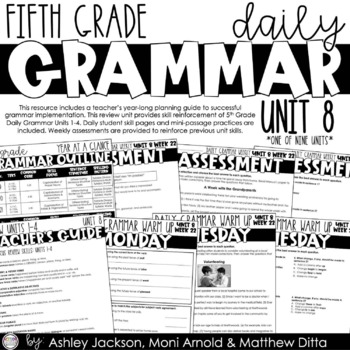 Preview of 5th Grade Daily Grammar Unit 8