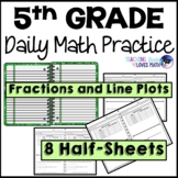 5th Grade Daily Math Review Fractions and Line Plots