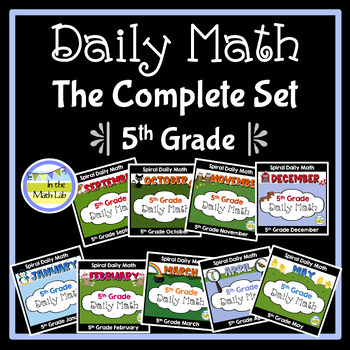 Preview of 5th Grade Daily Math Spiral Review COMPLETE SET BUNDLE