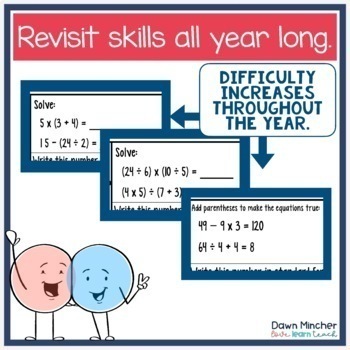 5th grade morning work 5th grade spiral math review 1 week freebie