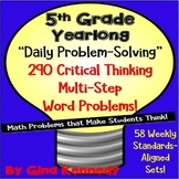 5th Grade Daily Math Problem Solving , 290 Yearlong Multi-Step Word Problems