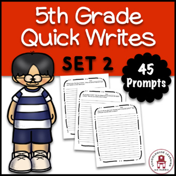 Preview of 5th Grade Daily Writing Prompts Set 2 - PDF & DIGITAL