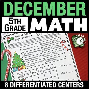 5th Grade December Math Centers, Morning Work, Christmas Early ...