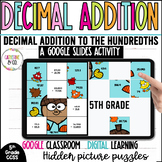 5th Grade Decimal Addition Digital Activity