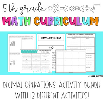 Preview of Decimal Games for 5th Grade