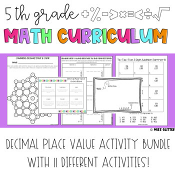 Preview of Decimal Place Value for 5th Grade