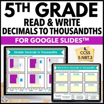 Preview of Decimal Place Value Worksheets with Charts, on a Number Line Review 5th Grade