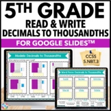 Decimal Place Value Worksheets with Charts, on a Number Li