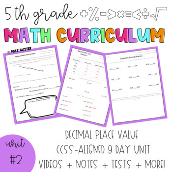 Preview of Worksheet on Decimal Place Value