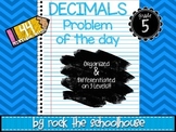 Decimal Task Cards - Math Problem of the Day ( 5th grade w
