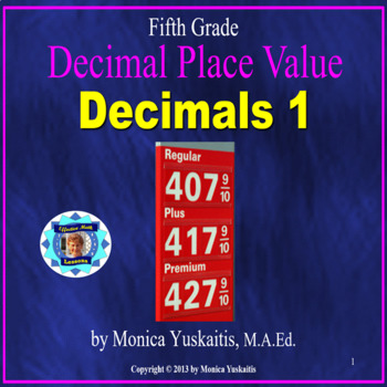 Preview of 5th Grade Decimals 1 - Introduction & Place Value Powerpoint Lesson
