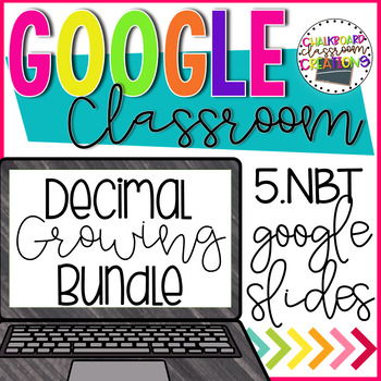 Preview of 5th Grade Decimals Growing Bundle for Google Classroom™