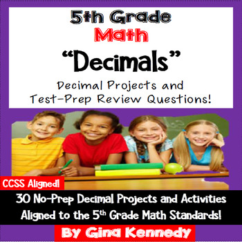 Preview of 5th Grade Decimals, 30 Enrichment Projects and 30 Test-Prep Problems