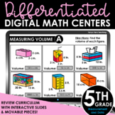 5th Grade Differentiated Digital Math Centers Measurement