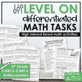 5th Grade Differentiated Math Tasks Multiplication and Div