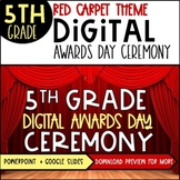 5th Grade Digital Awards PowerPoint | Red Carpet Theme | D