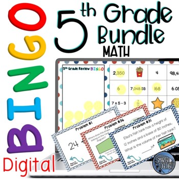 5th Grade Math Digital Bingo Bundle by Smarter Together | TPT
