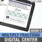 5th Grade Digital Math Center Multiplying Fractions Google