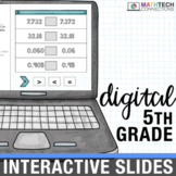 5th Grade Math Google Slides TEST PREP Math Review Activit