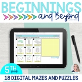 5th Grade Digital Maze and Puzzle Bundle