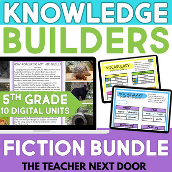 Preview of Digital Reading Bundle Fiction for 5th Grade - Reading Comprehension Activities