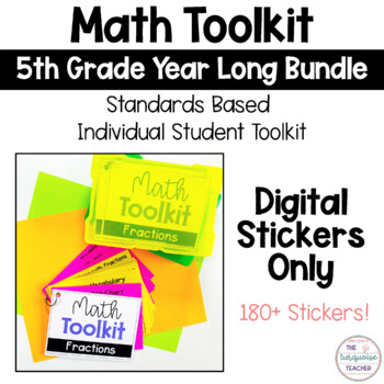 Preview of 5th Grade Digital Stickers Individual Math Tool Kit Aids Year Long Bundle Google