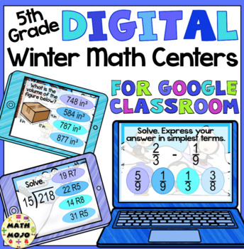 Preview of 5th Grade Digital Winter Math Centers