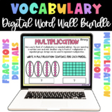 5th Grade Math Digital Word Wall  Bundle - Google Slides -
