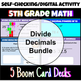 5th Grade Divide Decimals Boom Card Activity Unit - 5 Decks!