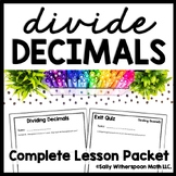 Dividing Decimals by Whole Numbers Worksheets & Notes, Wor
