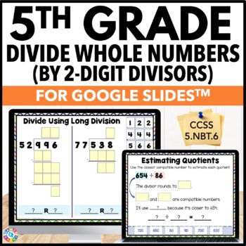 Preview of Long Division Practice Worksheets With Remainders, Partial Quotients 5th Grade