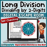 5th Grade Division with 2-Digit Divisors Digital Escape Room Activity