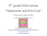 5th Grade Dolch Words Flashcards and List