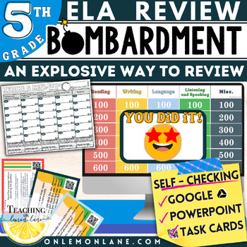 Preview of 5th Grade ELA Test Prep Comprehensive Review Game PowerPoint