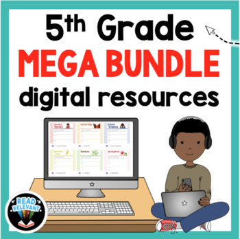 Preview of 5th Grade ELA Digital Resource MEGA BUNDLE Reading Comprehension, Writing & more