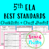 5th Grade ELA Florida BEST Standards (Checklists & Cheat Sheets)