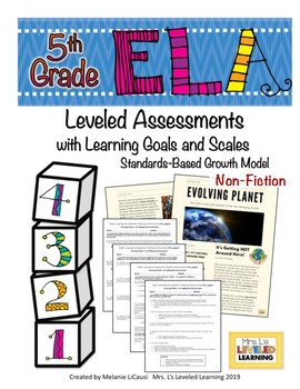 Preview of 5th Grade ELA RI Leveled Reading Comprehension Passages Assessment