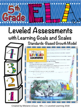 Preview of 5th Grade ELA RL Leveled Reading Comprehension Passages Assessment -Marzano