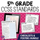 5th Grade ELA & MATH CCSS I Can Posters & Checklists BUNDLE