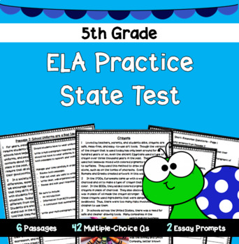 Preview of 5th Grade ELA Practice State Test #1